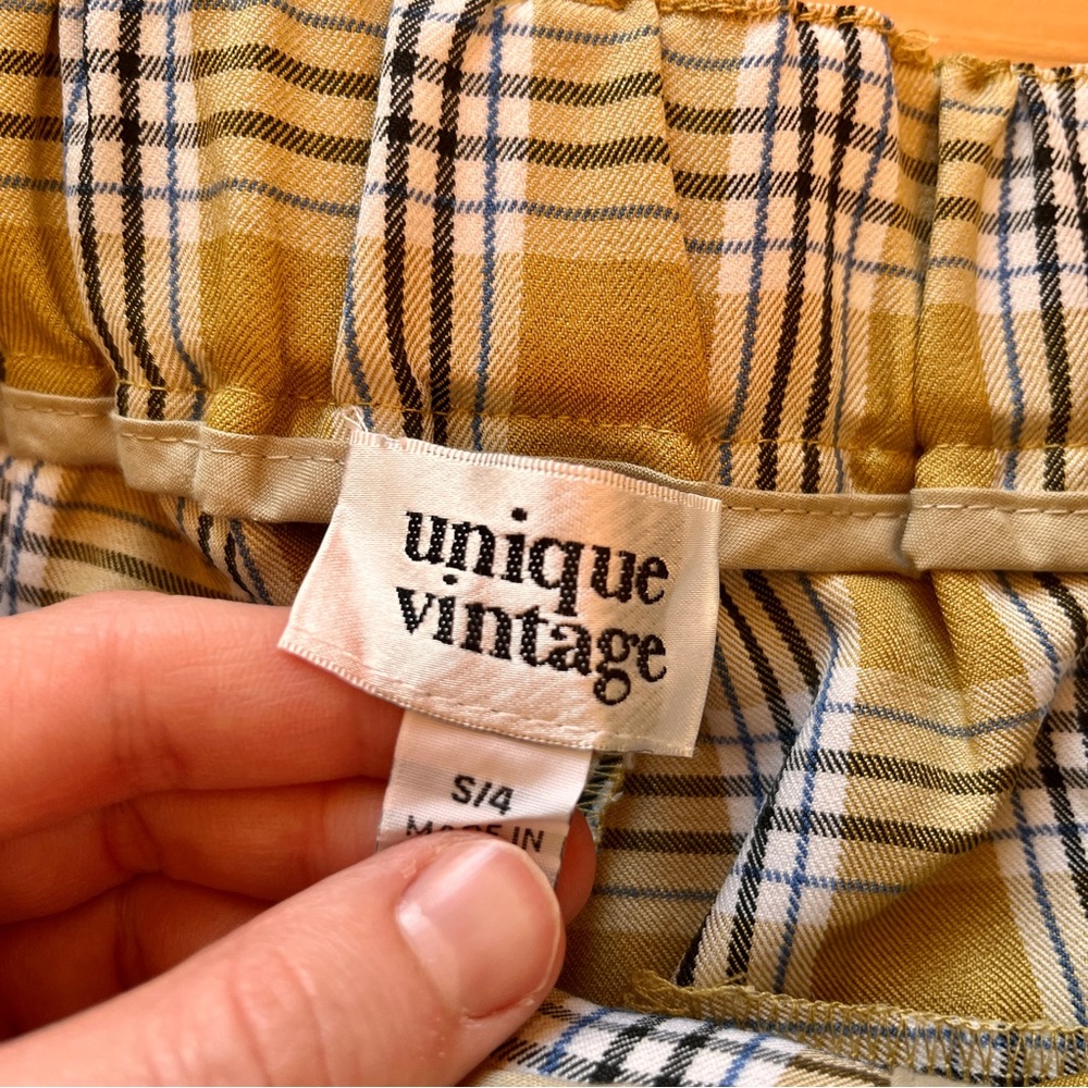 Unique Vintage Size Small (4) Plaid Straight Leg Pants - Picture 9 of 9